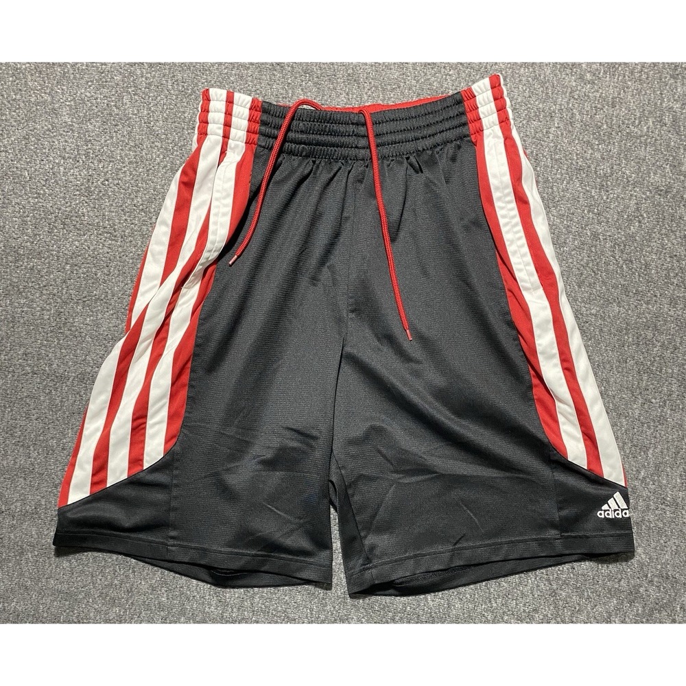 Adidas Men's Athletic Active Shorts Red Black Soccer Size M